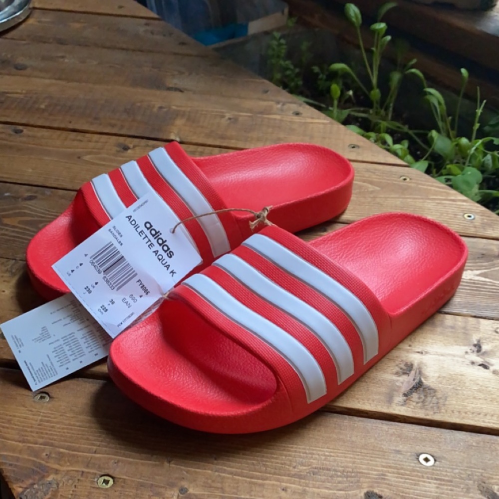 Adidas Red Slides